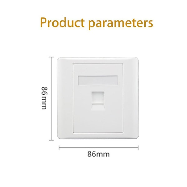 LAN CAT6 Uttag Vägguttag Nätverk Ethernet Panel Frontplatta RJ45 H3O9 whiteB 86mm*86mm