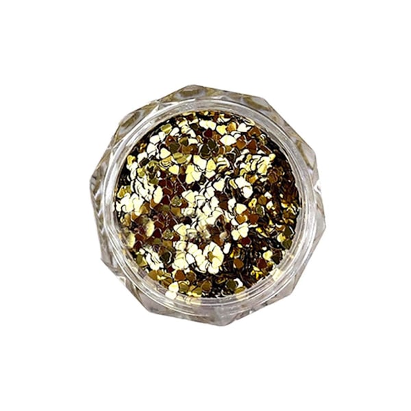 Glänsande ihåliga hjärtan kärlek nagel glitter paljetter skivor 3D dekor ny nagel K1X3 F 1pcs