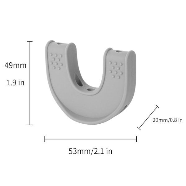 Käfttränare för män och kvinnor, käklinjeformare, 3 motståndsnivåer Silikon Käfttränare, Aktiverar Åtstramning Stärkande Ansiktsmuskler Ch grey One size
