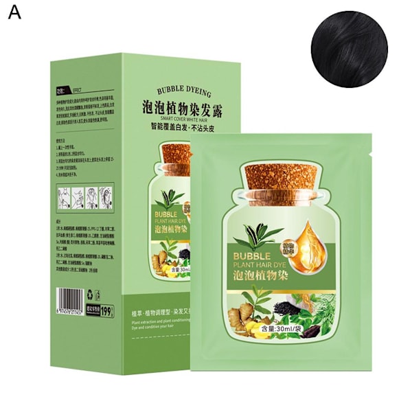 Icke-stimulerande bubbelhårfärg lätt att tvätta Unisex Naturlig växthårfärg; G1A8 chestnut brown 10pcs*30ml