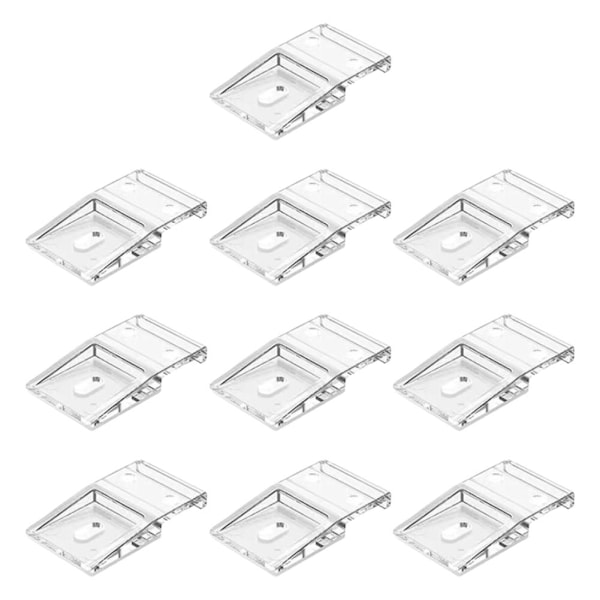 3/5/10 st Ljusslinga Monteringsklämma LED Fäste Hållare Kabelorganiserare Hom I4C8 transparent 10pcs