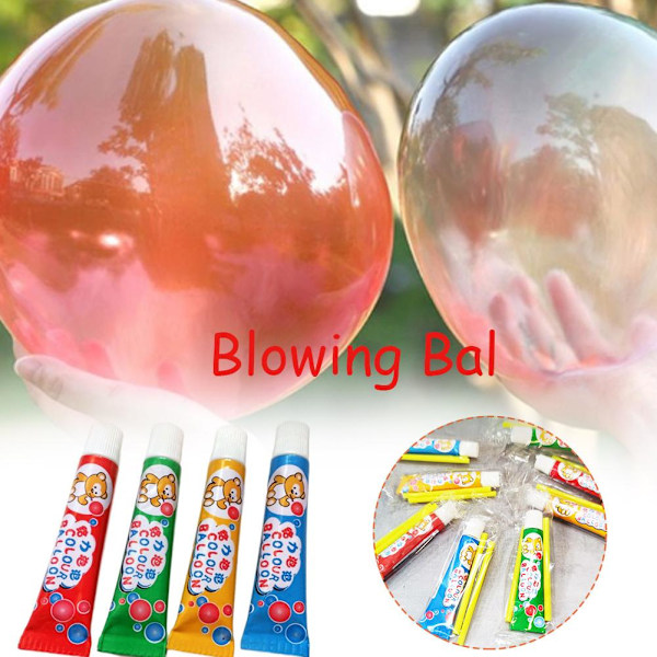 1 st Magisk Bubbellim Leksak Blåsande Färgglad Bubbel Ballong Boll S
