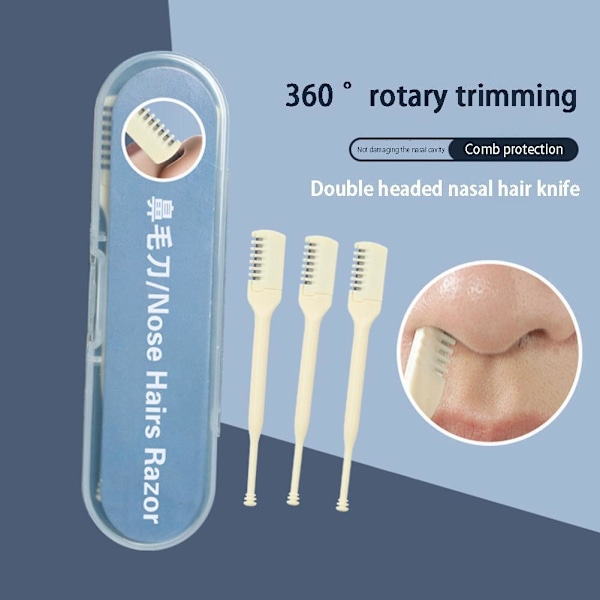 Nyaste näshårstrimmern, 360 graders roterande dubbel nästrimmerhuvud S1F3 yellowC 3pcs