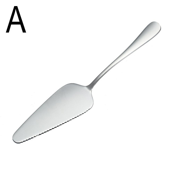 Tårtspade Pizzaspatel Tårtkniv Skovel Skärare Rostfritt Stål Dessert T0N9 silver one-size