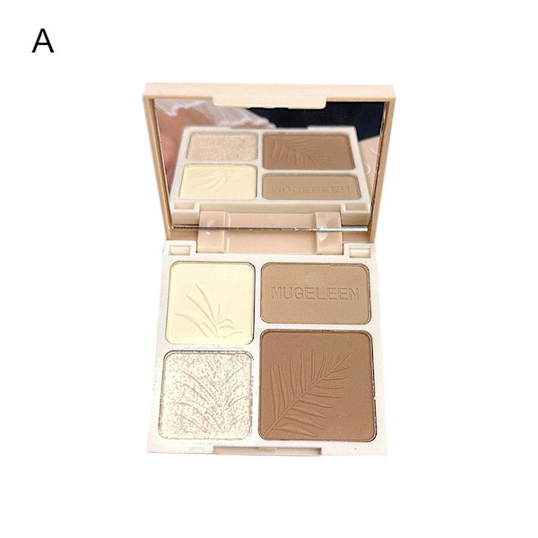Fyrfärgspenna Highlighter Långvarig Mjuk Lätt Konturpalett Ansiktsmakeup style 1 one-size
