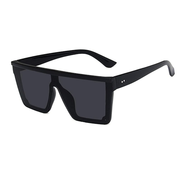 Dam Solglasögon Fyrkantiga Överdimensionerade Lyx Fla Lot B6 black+gray One-size