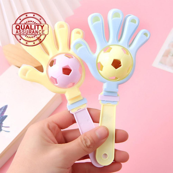 【Redo för leverans】 Barns tidiga utbildning Upplysning Gåva Instrument Leksak Fotboll Kul O2 Double ended rattle small