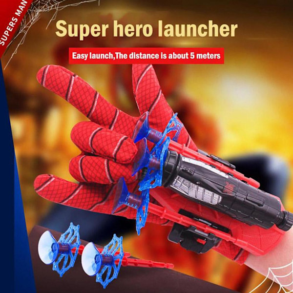 Spider-Man Handske Nät Skytt Dart Blaster Launcher Barn Kostym Leksak Spiderman