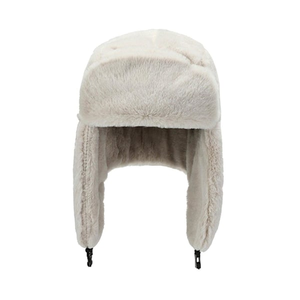 Män Kvinnor Vinter Varm Öronlapps Mössa Vindtät Lei Feng Hatt Utomhus Ridning `ν K5Z8 beige One size