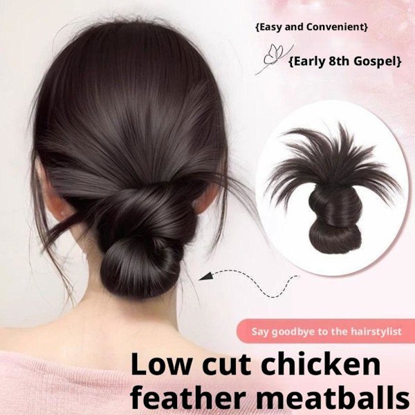 Lågtempererad hårknut-peruk med avslappnad känsla, Clip on-stil P7O4 dark brown 1pcs