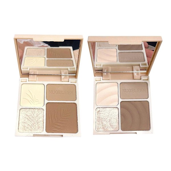 Fyrfärgspenna Highlighter Långvarig Mjuk Lätt Konturpalett Ansiktsmakeup style 1 one-size
