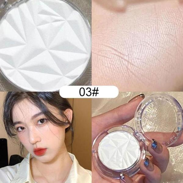 Fairy Diamond Powder Ansikte Skugga Highlight Rouge Pärlglitter Combo  1 # Moonlight Silver one-size