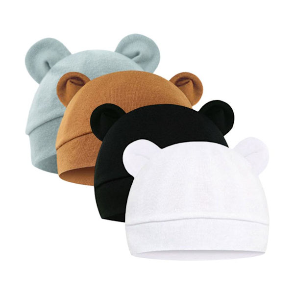 Nyfödd Baby Mössa Prematur Pojkar Hattar Söt Baby Björn Hatt O9m8  White One size