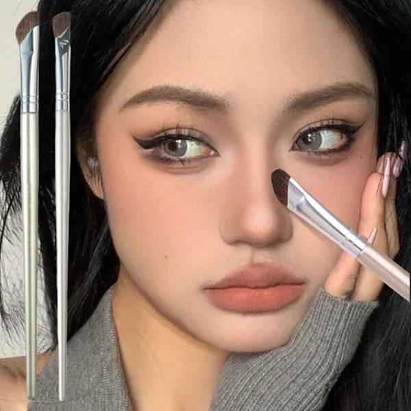 Nässkuggsborste Konturborste Bronzerborste Sminkverktyg W0t5 L Nasal Shadow Brush