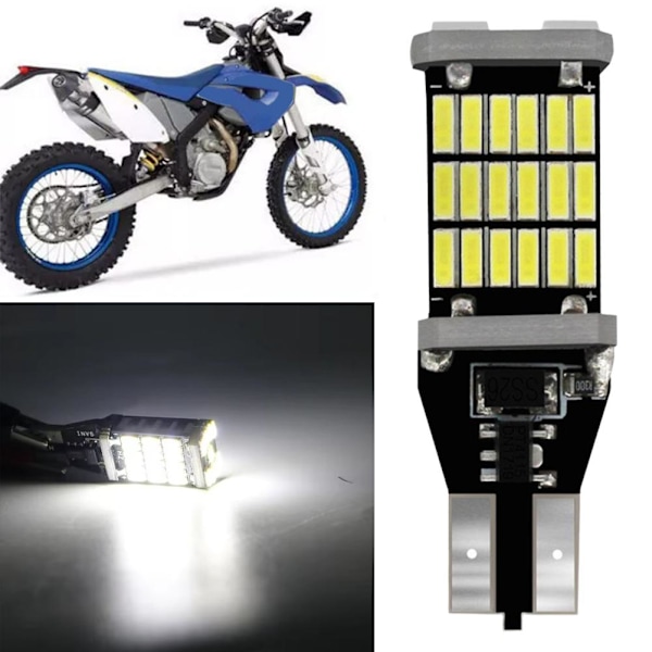 Bil Signallampa T15 W16w Led Lampa T10 W5w 4014 Led Back Reverse Parkeringslampor Vit Blå Röd D6o6 Red One size