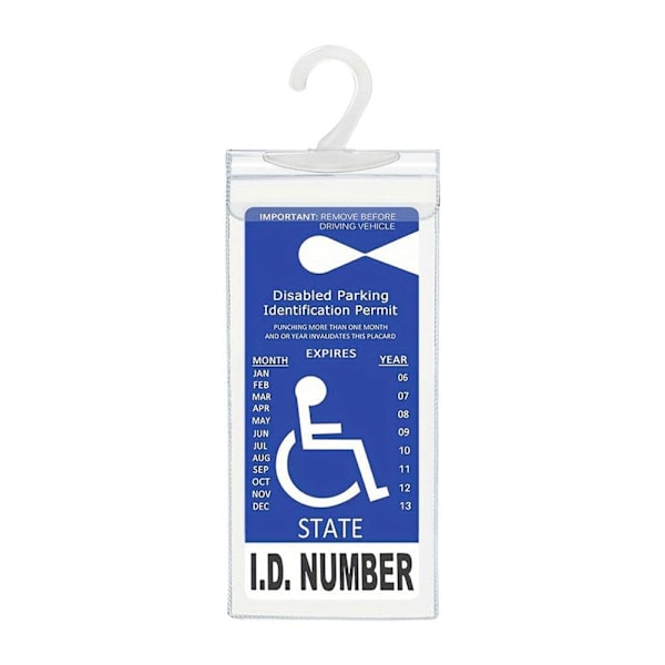 MANYUN Handikapparkeringstillstånd Hållare, 29,5 cm × 12,7 cm Ultra Transparent Skyddsfodral för Funktionshindrade för Solskydd, Universella Biltillbehör för H AA 1pcs