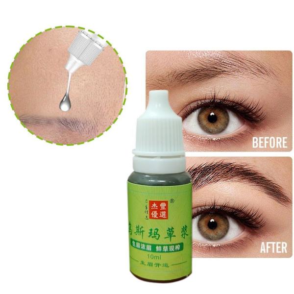 Ögonbrynstillväxt och lycka till Ren Usma Gräs Juice Flytande Hår H Tillväxt ot· greenA 10ml 6pcs