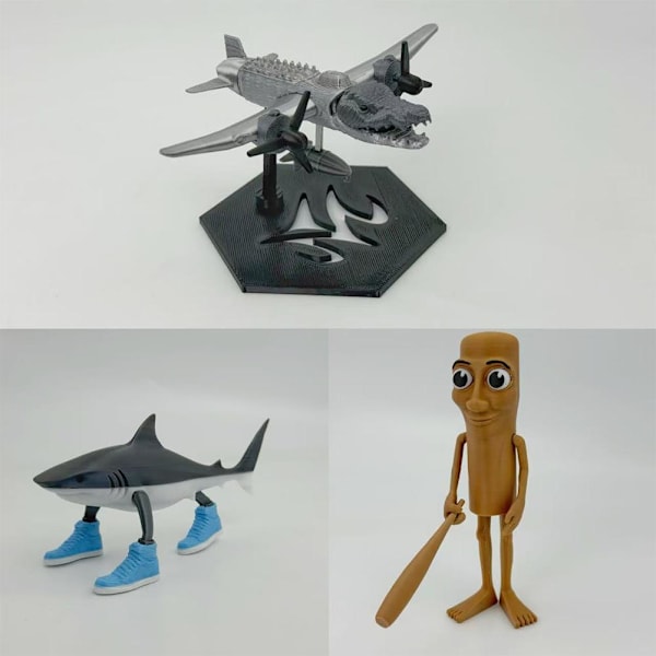 Tung Tung Tung Sahur Action Figure Dockmodell Dekor Leksak Koppar Barnpresent,, Chimpanzini Bananini 1pcs