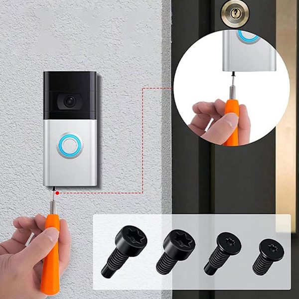 GHRYTY Ring Dörrklocka Skruvar Ersättning, 16/20 ST T5, T16 Ring Dörrklocka Skruvar, Ring Säkerhetsskruv Kompatibel med Video Dörrklocka, Ersättning 16pcs onesize
