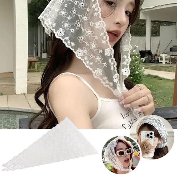Fashion Vår Blomma Spets Triangel Hårscarf Huckle Bandana Huvudduk Kvinnor Söt Stil N7k4 style5 One size