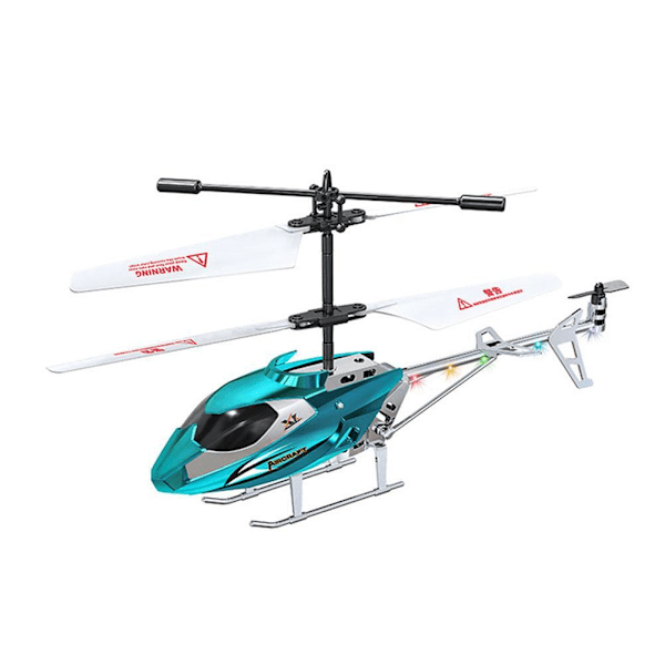 Helikopter Fjärrkontroll Flygplan Leksak för Barn Tålig Kollisionslegering ≮ B6B2 blue 2.5CH