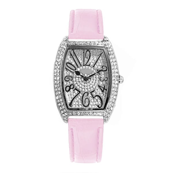 Dam Quartz Klocka Retro Stil Tunnformad Armbandsur Klocka Kvinnlig Student C3s0 Pink One size