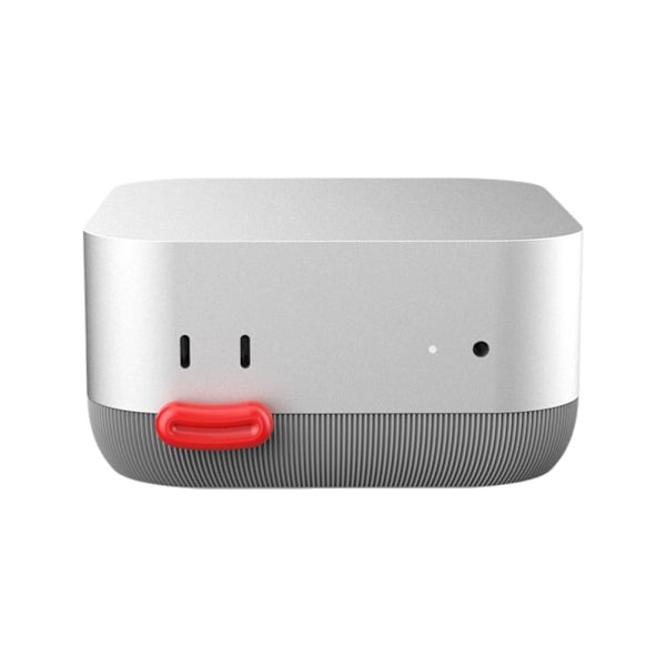 GINTBN Rolig Mun Ställbas för Mac Mini M4/M4 Pro 2024, Halkfria Kuddar, Enkel Åtkomst till Strömknapp Skrivbordsmonteringsdocka Light Gray 1 set