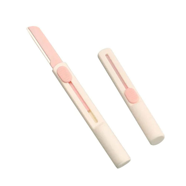 Cylindrisk teleskopisk ögonbrynstrimmer Rostfritt stål Makro Mes  pink 1pcs