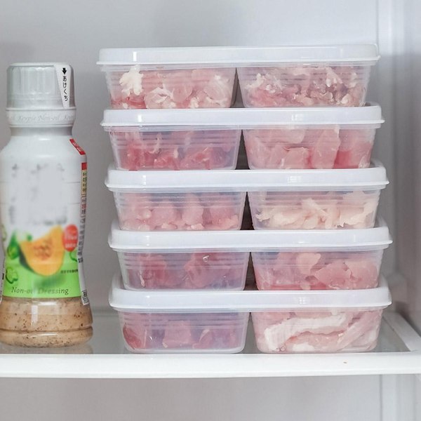 Förvaringslåda för kylskåp, fyra fack, matlåda för kött, förvaringslåda, förvaringsfat G7d4