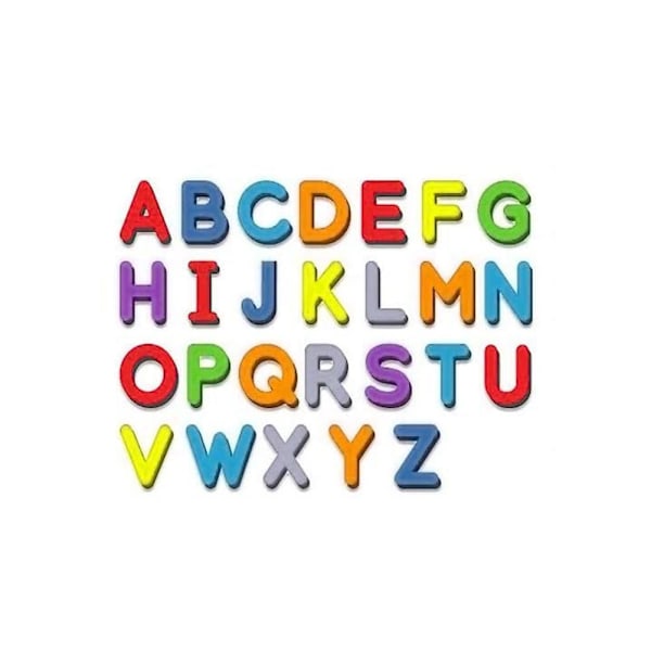 Magnetiska Versaler Gemener Bubbelbokstäver ABC Kylskåpsmagneter Utbildning Tidig M3F0 MulticolorB 26pcs lower case letters
