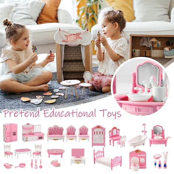 Pedagogiska Leksaker Simulation Kök Badrum Pussel C5O7 Leksak O1Z7 S7A3 D6B5 kitchen 1set
