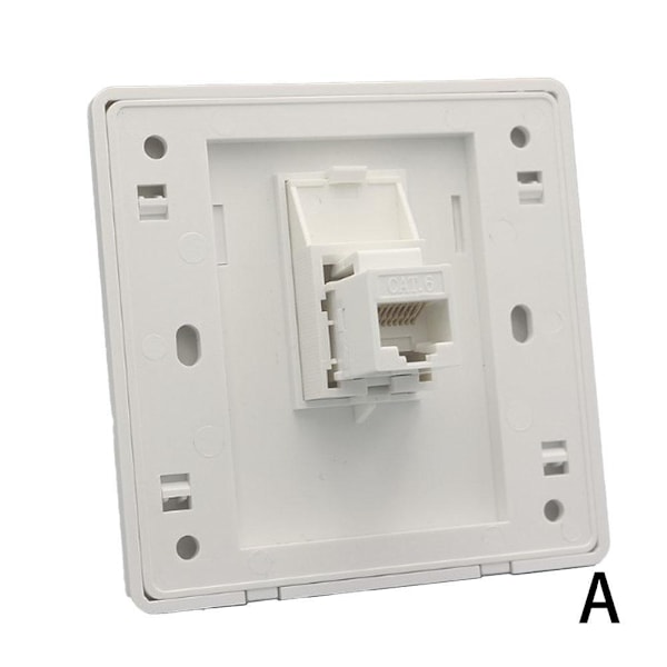 LAN CAT6 Uttag Vägguttag Nätverk Ethernet Panel Frontplatta RJ45 H3O9 whiteA 86mm*86mm