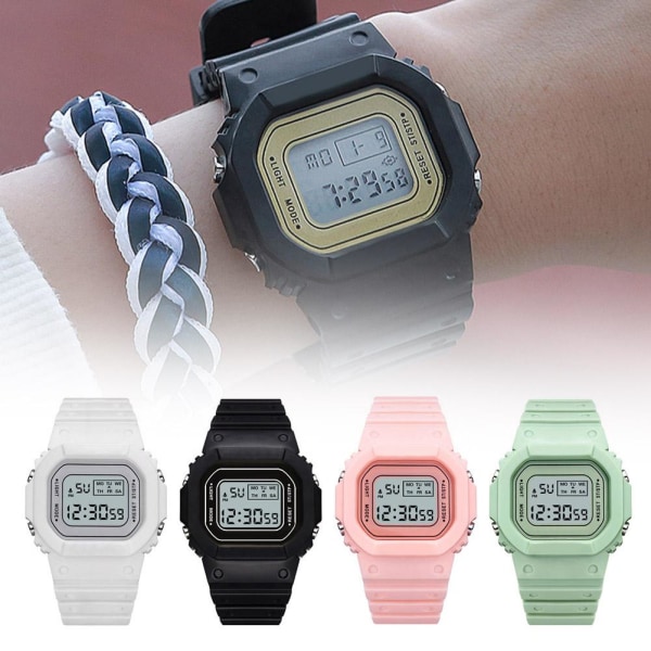 Digitala klockor Damklockor Damklockor Klockor med gummiband Green One size