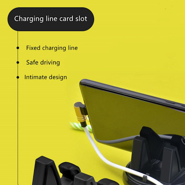 Bil Anti-halk Dashboard Gummimatta Fäste Ställ För Mobiltelefon & GPS-hållare gold one-size