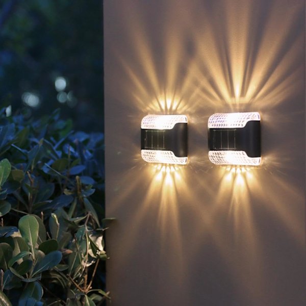 4/1X SUPERSTARKA SOLCELLSDJUR STÄNGSEL VÄGGLAMPOR 'LED UTOMHUS E9 C7M2 blackB warm light