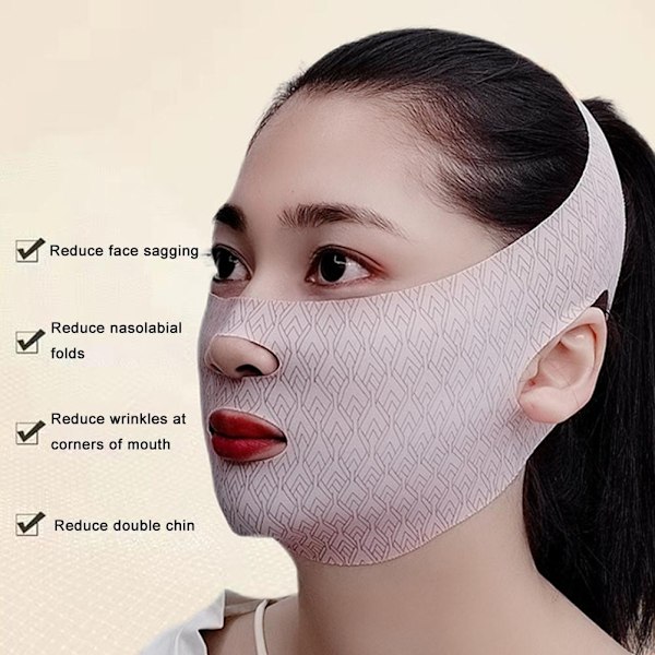 Ansiktsformande Bandage V Ansiktslyftmask Uppstramande Mask Ansikte Nattlinjer Och Andningsbar Dag Y4l6 A 1PCS