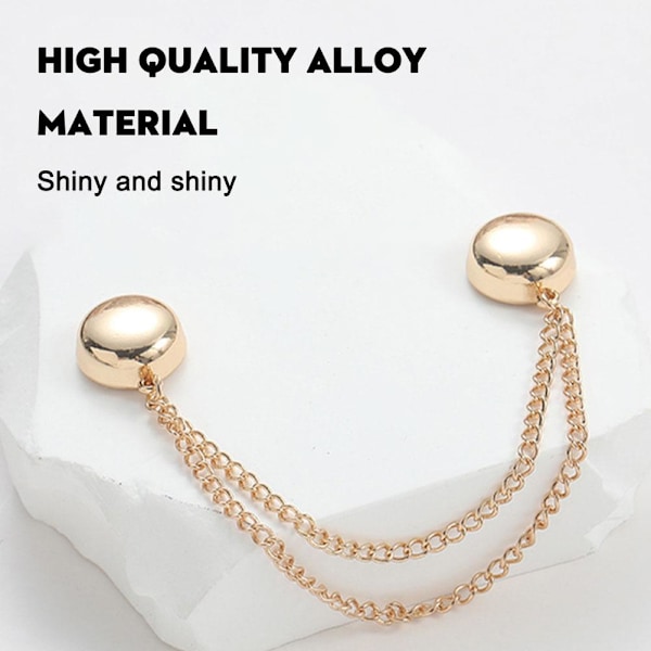 4x Multifunktionella Magnetiska Klädnypor Mångsidig Magnetisk Nålös Brosch golden One size 4pcs