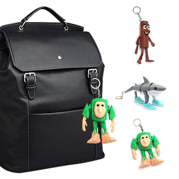 Tan Together Action Doll Nyckelring Tan Together 3D-tryckt Nyckelring Tungtungsahur Och Tralalo A4J1 10cm shark 1pcs
