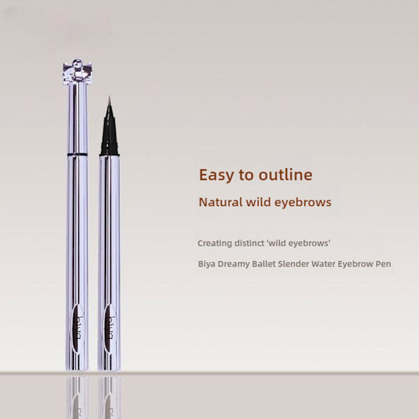 Biya Flytande Vattenfast Ögonbrynspenna Är Mycket Fin, Vattenfast Eyeliner Lätt att Sudda För Varje Vilt E3r1 101 # gray brown 800mg