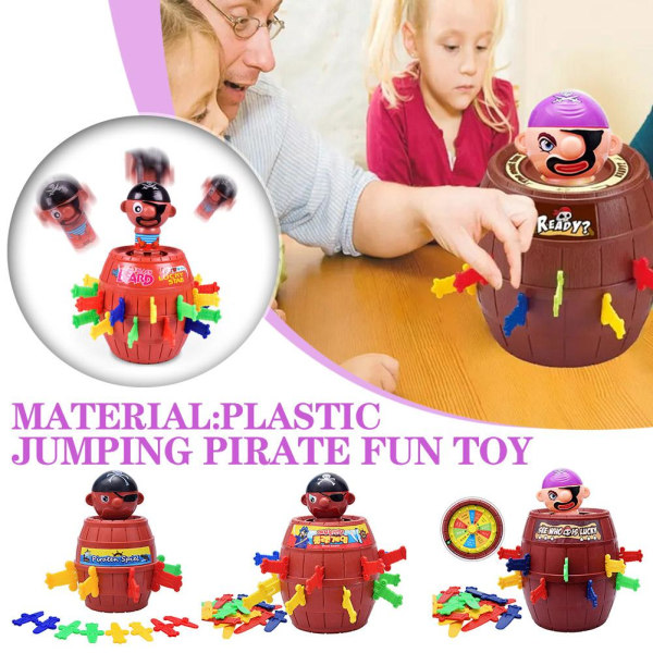 Mini Pirate Bucket Game Toy Trick Roligt brädspel för barn S onesize