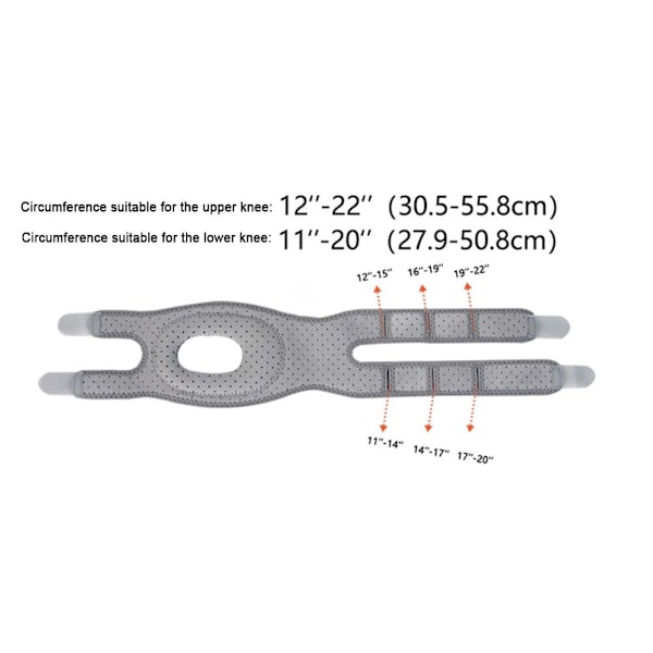 1 st Wellness Knästöd - Smärtlindrande Knäskydd Gray 1pc