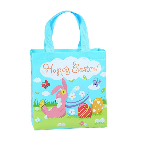 Bunny Shopping Bag Äggpresentförpackning Stor Kapacitet Tygväskor Påsk❀ Blue One size