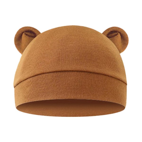 Nyfödd Baby Mössa Prematur Pojkar Hattar Söt Baby Björn Hatt O9m8 brown One size