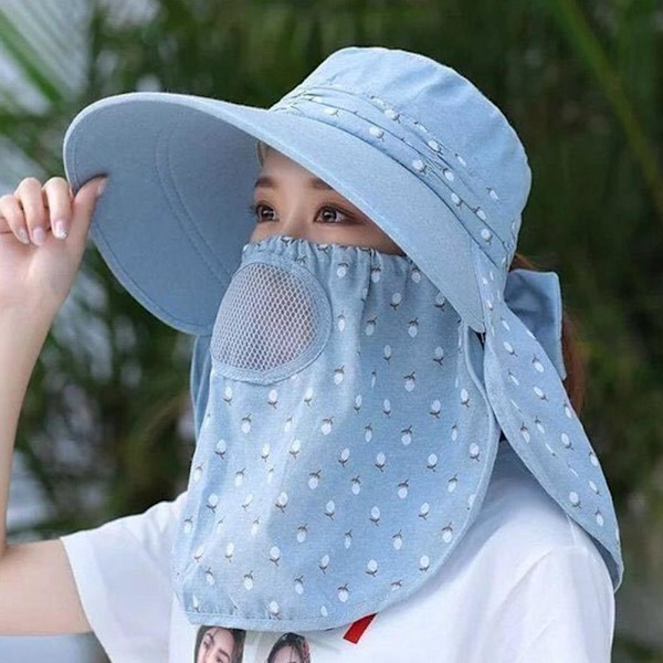 Ansiktsskydd Teplockningshatt Fullt Ansiktsskydd Solhatt Sommar CF цъ X5R X5Y3 PinkA 1pcs