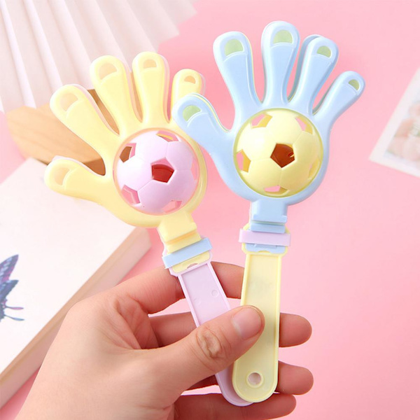 【Redo för leverans】 Barns tidiga utbildning Upplysning Gåva Instrument Leksak Fotboll Kul O2 Double ended rattle small
