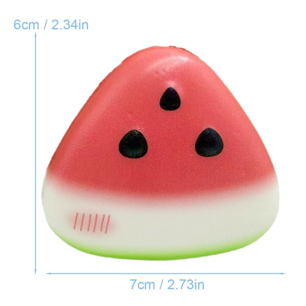Vattenmelon Squishy Leksak Långsamt Stigande Mjuk Sensorisk Fidget Klämleksak För Barn P7E0