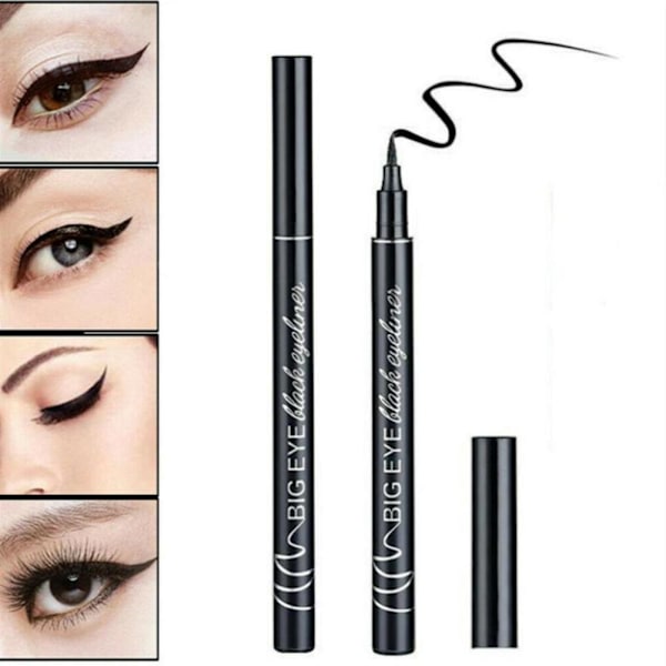 1X Kvinnor Eyeliner Flytande Eyeliner Penna Smink Vattentät Svart/Vit white One-size