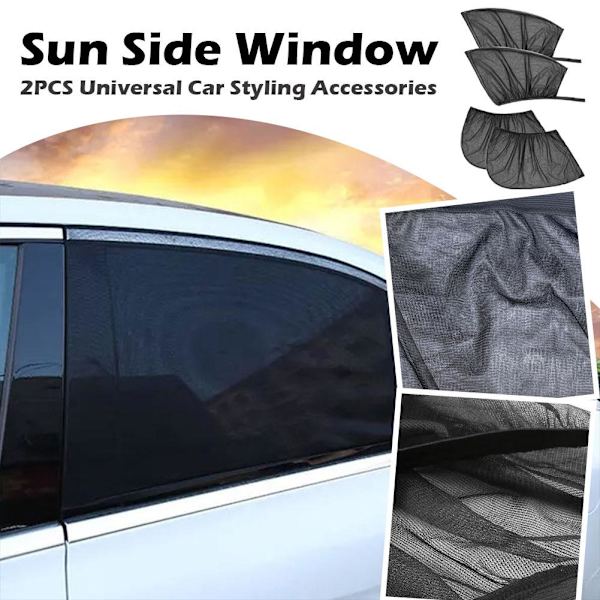 2 st Bil Myggnät Sommar Solskydd Sidofönster O3C6 SUV Front window