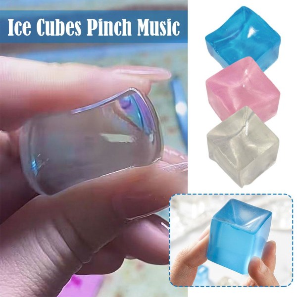 TPR Mini Mochi Ice Block Stressboll leksak Anti Stress Squishy Tra pink onesize