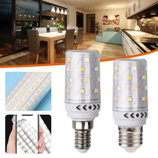Fullspektrum Ögonskydd LED Majskolv - Liten Skruv Ljus Lampa дυ I2O I9Z1 E14 small screw Cold White